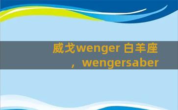 威戈wenger 白羊座，wengersaber